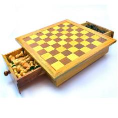 Jogo de Xadrez Oficial Completo Tabuleiro Peças Relógio