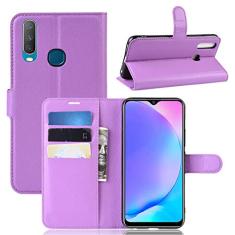 Capa para Vivo Y3 Capa flip carteira de couro para Vivo Y3 Capa de proteção de telefone A capa com design simplificado