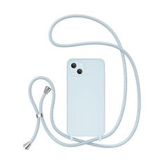 UEEBAI Capa de telefone com cordão transversal para iPhone 14 de 6,1 polegadas, capa de telefone de silicone com alça ajustável para colar, cinto macio, cordão de pescoço, cordão, capa protetora à