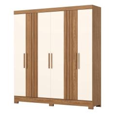 Guarda Roupa Casal B367 Nature Off White Henn - Briz Móveis