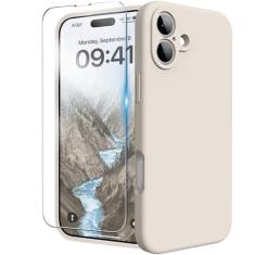 INGIDO Capa de Silicone Líquido para iPhone 16 Plus com Proteção Total da Câmera de 6,7 Polegadas 2024