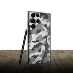 Skin Traseira CAMUFLADO CINZA para Smartphone Samsung - Rock Space