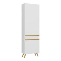Paneleiro 2 Portas 62cm Veneza Multimóveis V3746, Branco/Dourado