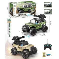 Carrinho de Brinquedo Atira Bolinhas de Gel Com Controle Remoto Recarr