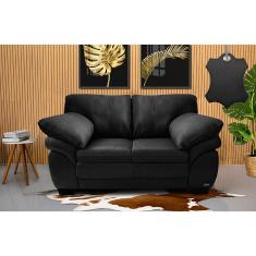 Sofá de Couro Legítimo 2 Lugares 1,60m Cama inBox Monterrey.
