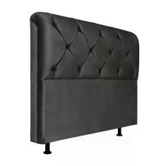 Cabeceira Casal 140Cm Barbara Suede Preto Id Suede Preto