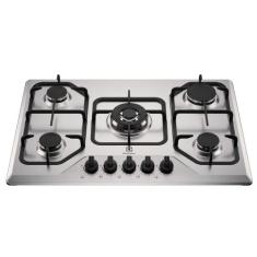 Cooktop Electrolux 5 Bocas Experience Inox Grades Duplas Ferro Fundido