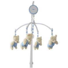 Móbile Musical Azul Para Berço 4 Ursinhos - Erich Baby
