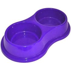 Comedouro Bebedouro Pote Duplo Vasilha Plastica Tam. G - Luna Arreche,