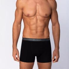 Cueca Lupo Boxer Algodão com Elastano 523-003, Preto, 58, P