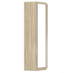 Guarda Roupa de canto 195 Master 1 Porta sem Gavetas MDP com Espelho Avelã Rústico Eucamóveis