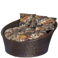 Sofá Chaise Redonda área Externa Jardim Alumínio Poltrona