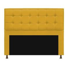 Cabeceira Copenhague 160cm Queen Size Suede Amarelo