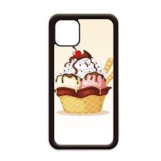 Capa Biscuits Chocolate Cereja Sorvete para iPhone 12 Pro Max para Apple Mini Mobile Case