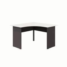 Escrivaninha em L New City Cinza e Preta 120 cm