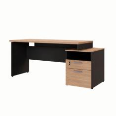 Escrivaninha Yaris 2 GV Ameixa e Preta 150 cm