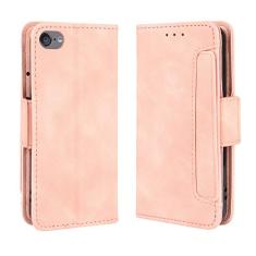 Capa com compartimento para cartão para iPod Touch 7, capa flip de couro para iPod Touch 7, capa magnética retrô para celular, capa carteira com compartimentos para cartões