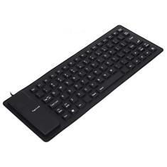 Teclado de Silicone, Macio e Confortável Com Fio USB Teclado de Silicone Teclado de Viagem Teclado Macio Com Design Totalmente Selado Leve Portátil Silencioso para PC Notebook