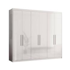 Guarda Roupa 6 Portas Casal Cancún Branco