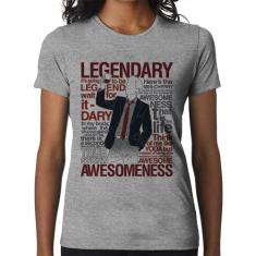 Baby Look Legendary Awesomeness - Foca na Moda, Cinza, GG