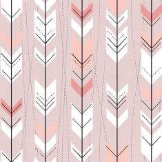 Papel de Parede Rosa Setas Decoração Escandinava 57x270cm - Quartinhos