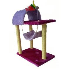 Arranhador Para Gatos Com Toca E Rede - Roxo E Lilas - Akara Do Gato