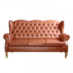 Sofá Imperador Chesterfield 3 Lugares Capitonê Retrô Vintage Bella Dec