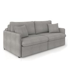 Sofá Retrátil Reclinável 4 Lugares 254cm Maili Bouclê Cinza K01 - D`Rossi