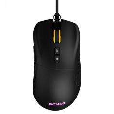 Mouse gamer pcyes gaius - 12400 dpi - rgb - 6 botoes - pmggbv