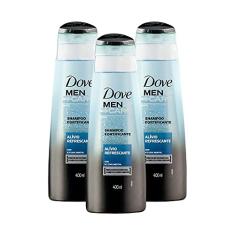 kit 3 Shampoos Dove Men+care Alívio Refrescante 400ml