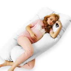 Travesseiro De Corpo Para Gestante Apoio Gravida Branco - Avm Enxovais