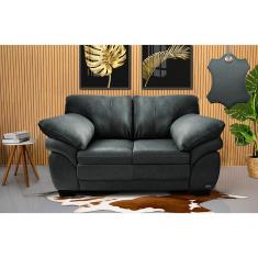 Sofá de Couro Legítimo 2 Lugares 1,60m Cama inBox Monterrey.