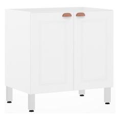 Balcão De Cozinha S/ Tampo 80cm 2 Portas Branco Polar