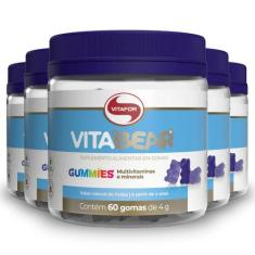 Kit 5 Vita Bear Multivitamínico Vitafor 60 Gomas