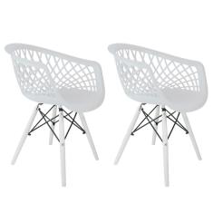 Conjunto com 2 Cadeiras Web Branco