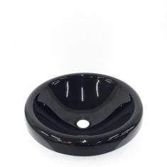 Cuba De Vidro Chapéu 42Cm Preta