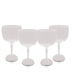 Kit 4 Taças Gin Branco Acrílico