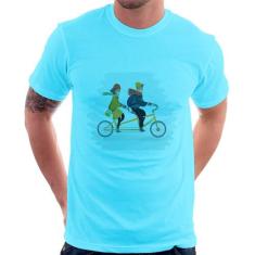 Camiseta Casal  Bicicleta - Foca Na Moda