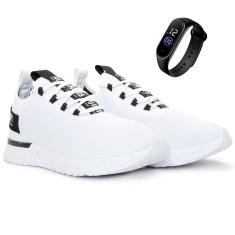Kit Tênis para Academia Masculino Esportivo Caminhada Olimp BF Shoes + Relógio-Masculino