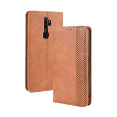 Capa para Oppo A9 2020, capa flip carteira com suporte de couro para Oppo A9 2020, capa magnética retrô para celular, capa carteira com compartimentos para cartão