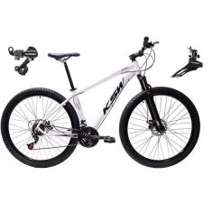 Bicicleta Aro 29 Ksw Xlt Alumínio 24v Câmbios Shimano Garfo Suspensão - Branco Tam.17