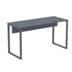 Mesa Escritório P25 TUB Pandin 120 cm (larg) Tampo MDP Grafito Pé Aço 