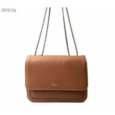 Bolsa Feminina Transversal Porta Celular com Alça de Corrente e Tampa 