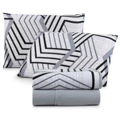 Jogo Cama Lençol Sonnet Queen Malha Estampada 100% Algodão 4 - Casa Sc