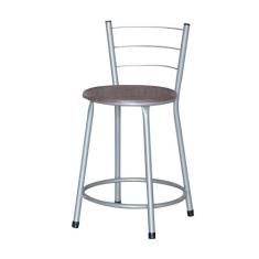 Banqueta Baixa Ratan Cinza Retro - Lamar Design, Cinza claro