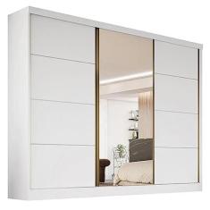 Guarda Roupa Bergamo Casal com Espelho 3 Portas 6 Gavetas Bianchi Cor 