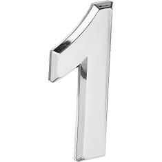 Número Residencial 3D"1" Plástico ABS Cromado Metalcromo