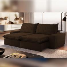 Sofá Retrátil e Reclinável 210cm Noah Marrom