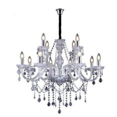 Lustre de Cristal para 12 Lâmpadas E14 Glam Taschibra