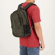 Mochila Olympikus Essential Estampa Cinza e Preta, Único